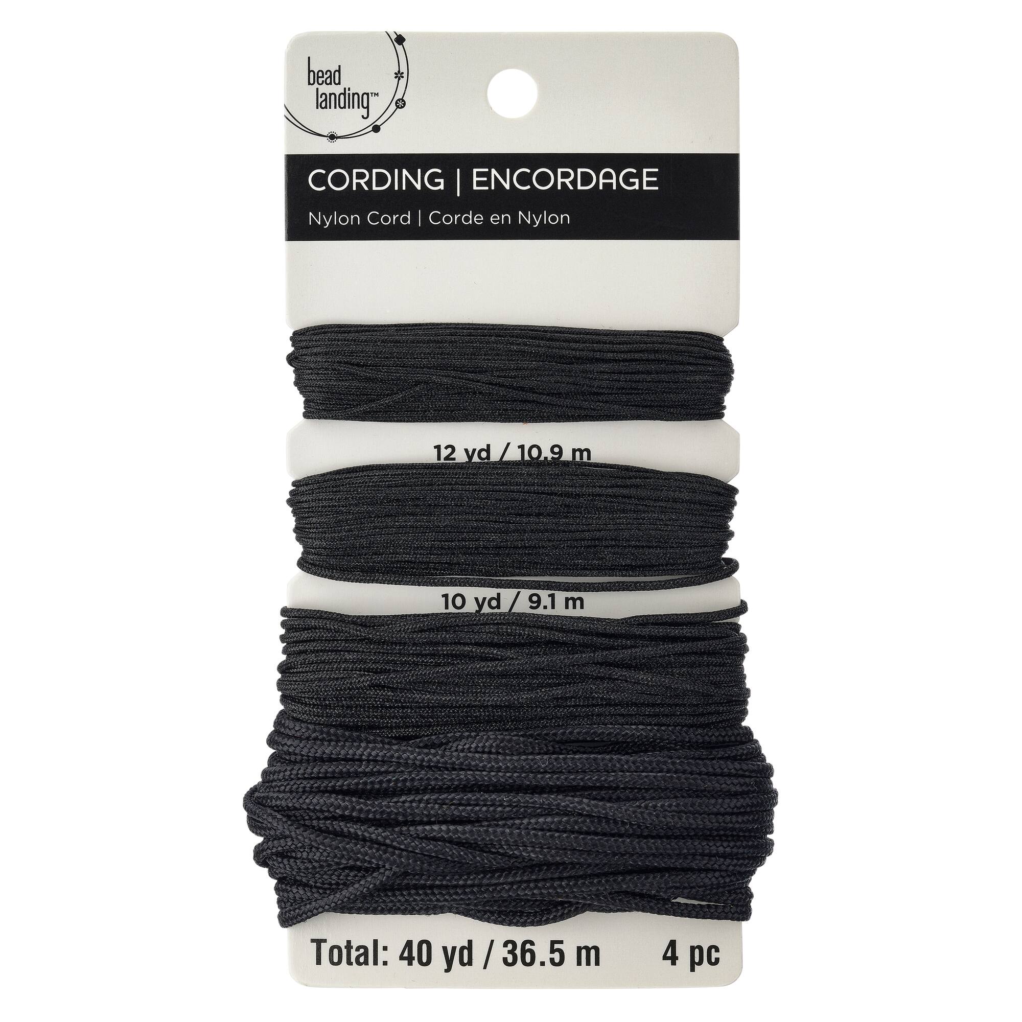 6 Pack: Black Mix Nylon Cord by Bead Landing™